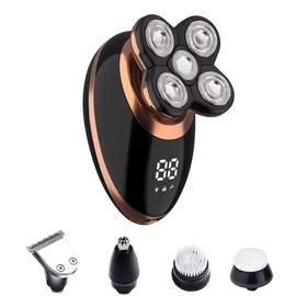 Electric Razor for Men Bald Head Shaver 5 In 1 Cordless Head Shaver Waterproof Men Electric Shaver USB Rechargeable Grooming Kit