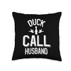 Duck Hunting Husband Duck Call Couple Throw Pillow