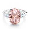 Gem Stone King 10.00 Cttw Oval Peach Nano Morganite and