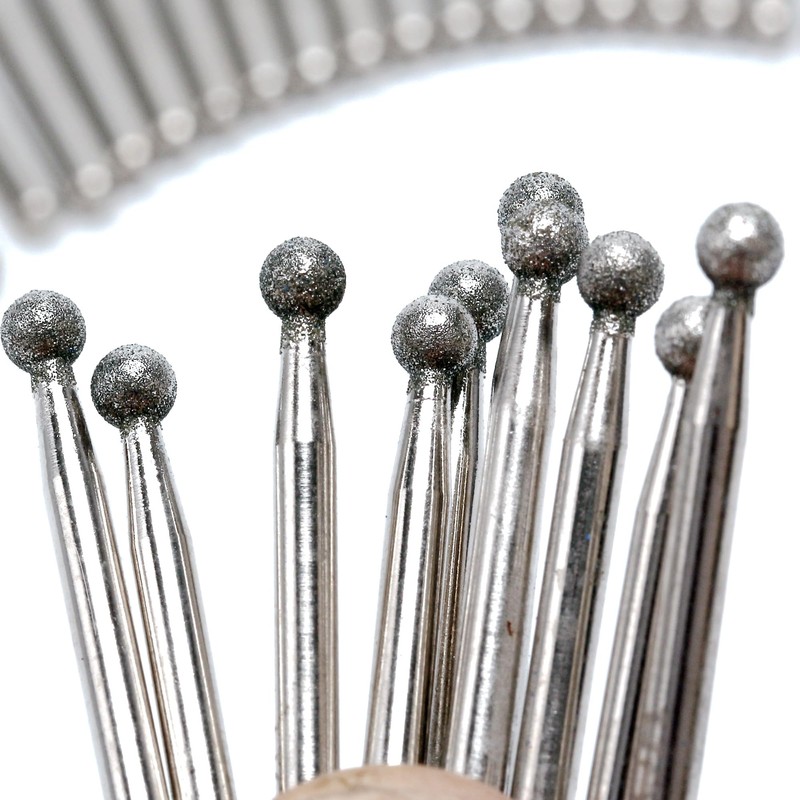 ILOVETOOL 30Pcs Ball Shape 4mm Diamond Burr Diamond Mounted Grinding
