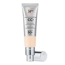 It Cosmetics CC Cream Base de Maquillaje Crema Correctora, Base de Cobertura Completa, Suero Hidratante & Protector Solar FPS 50+ Acabado Natural