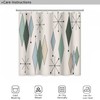 Mid Century Shower Curtain Modern Abstract Diamond Geometric Atomic Starburst