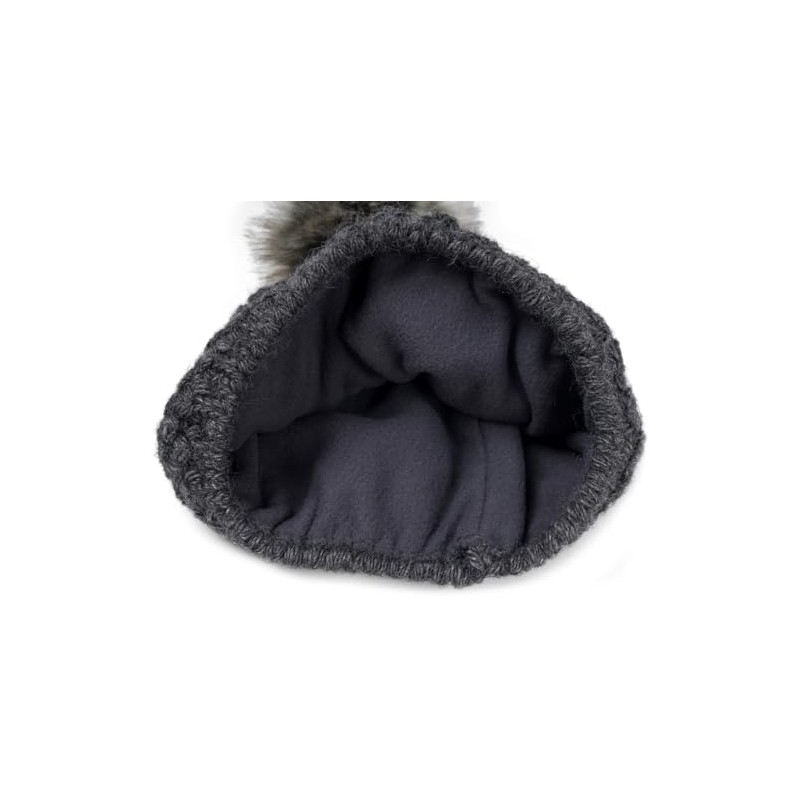 styleBREAKER 04024208 Children's Bobble Hat Crochet with V Pattern, Warm