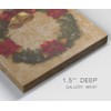 Renditions Gallery Poinsettia & Bells Wreath Wall Art, Christmas &