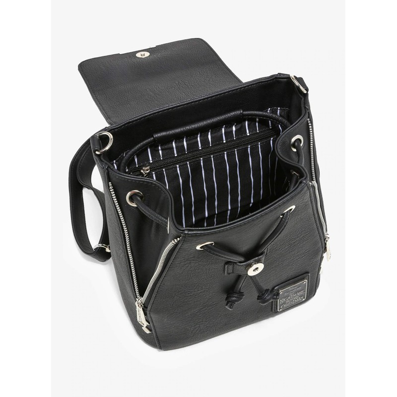 Loungefly Nightmare Before Christmas Convertible Mini Backpack, Black