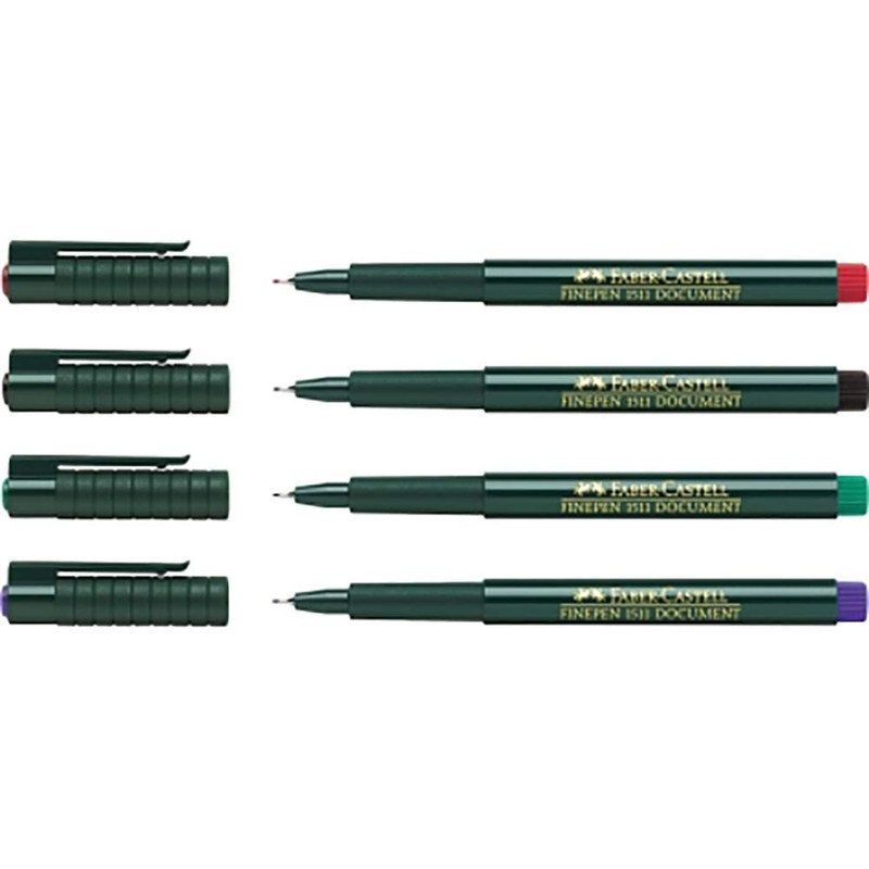 Faber-Castell Fibre Pen, Fine-Pen 1511, 0.4 mm 1 Stift Green