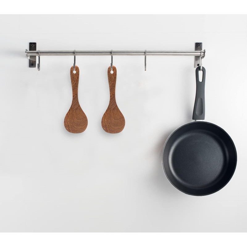 Cionyce 2Pcs Wooden Rice Paddle, Non-stick Rice Spoons Scooper Rice