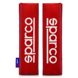 SPARCO Set of 2 Universal SPC Polyester Red Belt Pads Red Universal