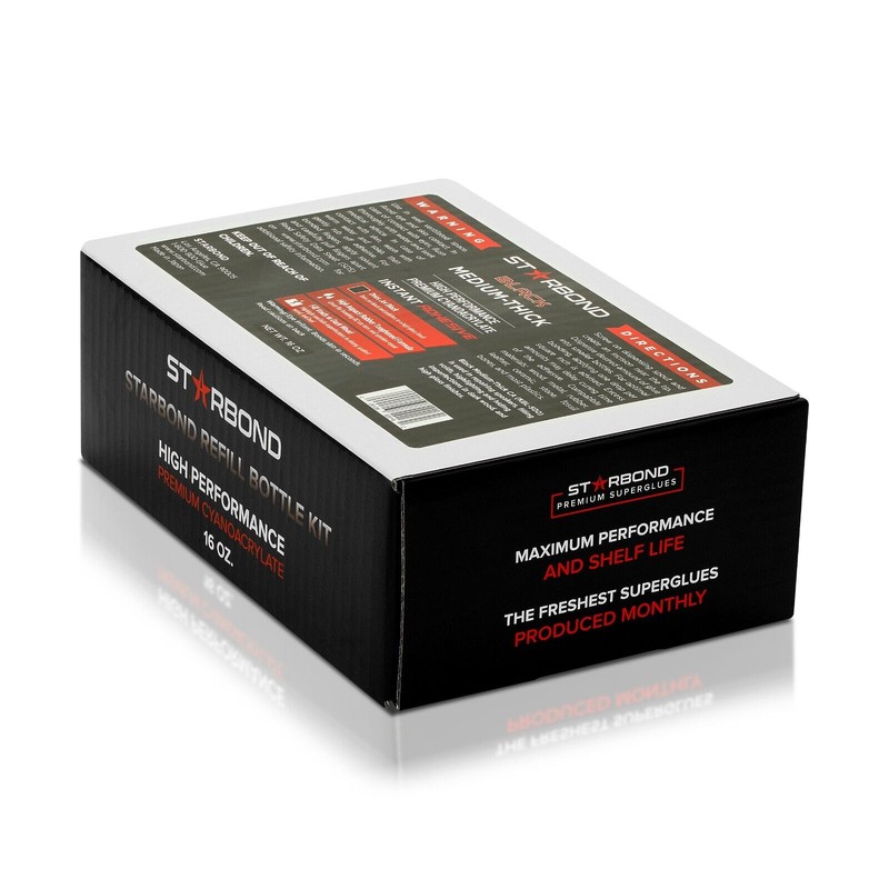 Starbond 16 oz. Black Medium-Thick - Super Glue (Premium Cyanoacrylate