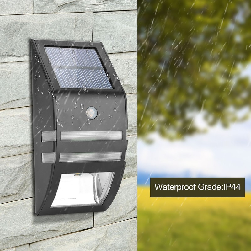 Solar Powered PIR Motion Sensor 2 LED Path Wall Light