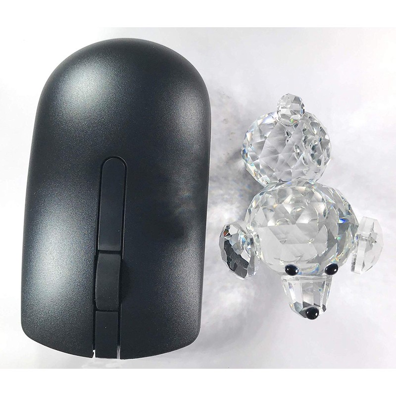 Amlong Crystal Figurine Crystal Dog Cut Glass Collectible, Black Nose