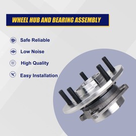 KUSATEC 513286 Front 2PCS Wheel Bearing and Hub Assembly Compatible with Dodge Journey 2009-2017, Ram ProMaster 1500 2500 3500 2014-2015, 5 Lug Bolts w/ABS