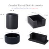 Set of 4 Modern Concrete Desk Accessories for Office Decor