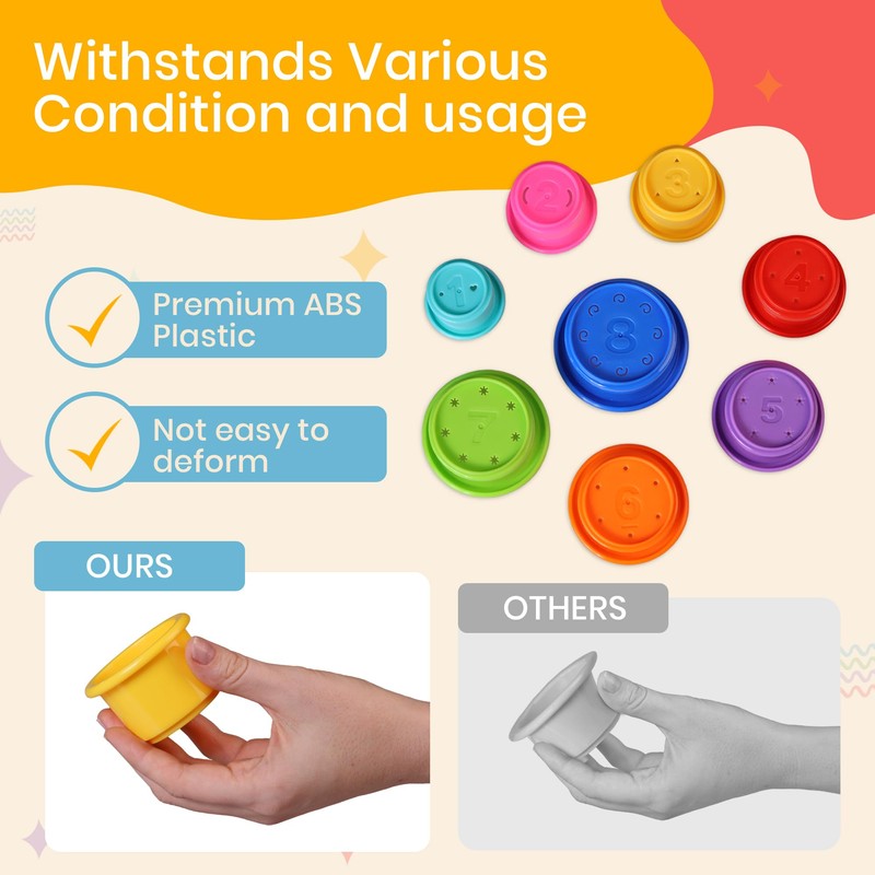 Tiny Tinker Stacking Cups Baby Toy Educational Cup Stacking Set