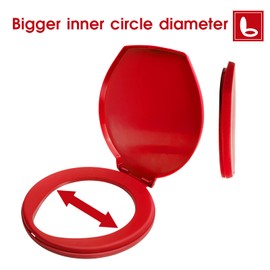 Portable Toilet Seat for 5 Gallon Bucket Emergency Outdoor Camping Snap on Luggable Loo Toilet Cover for Adults and Kids Red