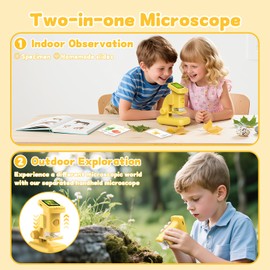 Yidoroye Science Experiments for Kids Microscope,STEM Toys for 6-12 Year Old Boys Girls Gifts 2.0" HD Digital Microscope for Kids Science Experiment Kit Gifts for 6-12 Year Old Boys Girls Outdoor Toys