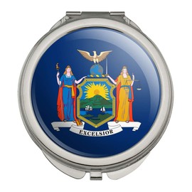 New York State Flag Compact Travel Purse Handbag Makeup Mirror