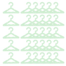 PATIKIL Pack of 50 Hangers, Earring Holders, Mini Acrylic Coat Hangers, Earring Hangers, Small for Earring Holder, Organiser Stand, Plug, Green