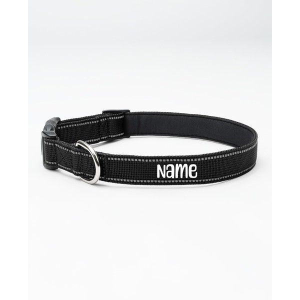 lionto Personalised Dog Collar Made of Durable Nylon, Size S,