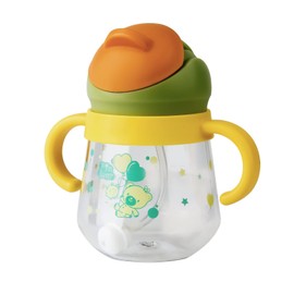 Qshare Baby Sippy Cup 6 Months+, 260ml Baby Straw Cup with Handles,Non-Spill, Leak Proof,100% BPA Free,Trainer Cup for Babies,Portable Toddler Cups 360° Weighted Straw