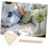 5 PCS Heart-Shaped Wooden Crochet Basket Bottoms, DIY Craft Basket