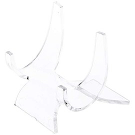 Plymor Clear Acrylic Double-Scoop Display Easel, 1.75" H x 1.75" W x 1.75" D