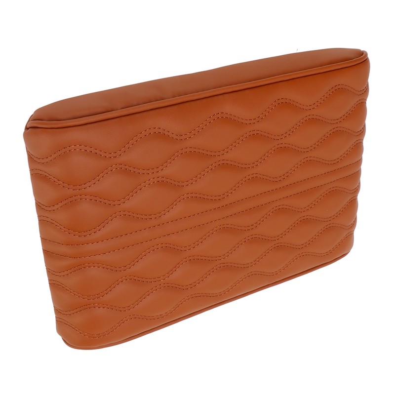 Center Console Armrest Cover Pad Universal PU Leather Waterproof Elastic