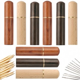 APZDFGIFCD Wood Portable Toothpick Holder Box 9 Pieces ,Mini Toothpick box Pocket Waterproof Case Toothpicks Container for Outdoor Picnic and Camping