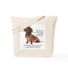 CafePress Dachshund Tote Bag Reusable Natural Beige Canvas Shopping Bag