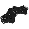 HDBUBALUS PU Leather Heat Saddle Black Shield Deflector Fits For
