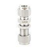 TAISHER 1PCS 304 Stainless Steel Thru-Bulk Bulkhead Compression Tube Pipe