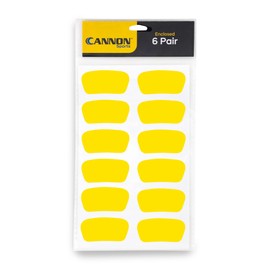 Cannon Sports Under Eye Stickers for Sports (Yellow, 6 Pair)