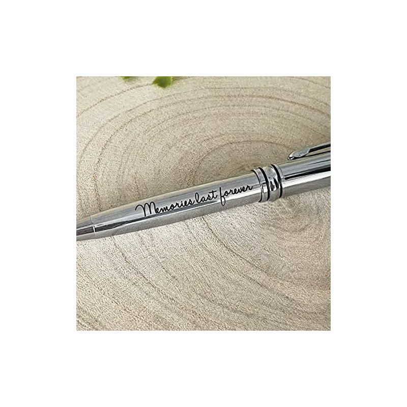 ANGEL & DOVE 'Memories Last Forever' Silver Chrome Pen -