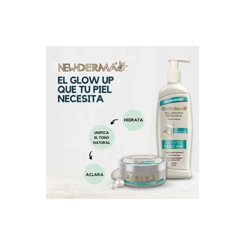 12 Pz New Derma Crema Multipropositos Nacar 200 Ml Cu