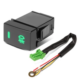 DNA MOTORING FLSW-014 Car Dash Mount Fog Light Lamp Switch with Wiring Harness Compatible with 2016-2021 Honda Civic