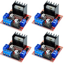 Greluma L298N Motor Drive Controller Board Module Double H Bridge DC Stepper for Arduino Pack of 4
