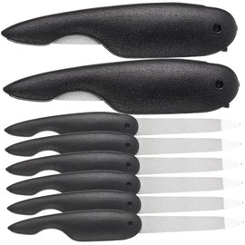 Outanaya 8Pcs Portable Folding Nail Files Double Sided Nail for Fingernails and Toenails for Manicure and Durable Nail Polishing Strips for Professional