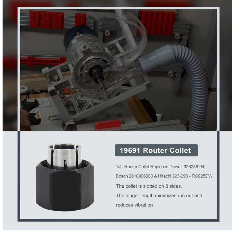 Thaekuns 1/4" Router Collet fit for Dewalt 326286-04 Big Horn