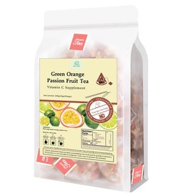 Herb Garden Wellness Green Orange Passion Fruit Tea, 25 Count/Pack (8.8oz) – Caffeinated, Stress Relief, Vitamin C, 100% Natural, Gluten-Free, Sweet Flavor, Triangle Teabags (50 Teabags)