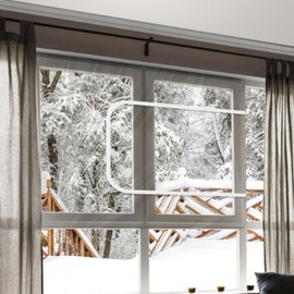 Large 310x125 Zipper Window Windproof Cover - Cold Protection & Heating Vinyl Curtain Windproof Vinyl