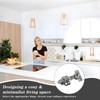 4 Pieces Face Frame Inset Cabinet Hinge, Clip On Plate,