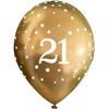 11" Latex Balloons Sparkling Fizz Gold 21st x 6pcs