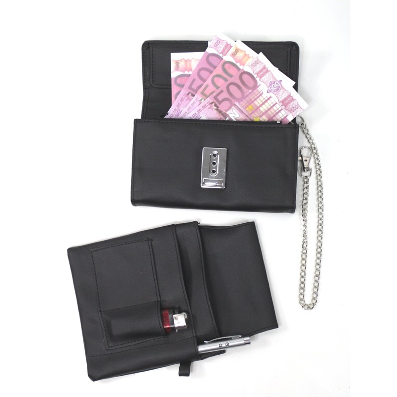 Waiter Set 4 Pieces Leather Wallet Colt Chain and Belt
