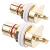 Totority Sturdy Rca Female Jack Terminal Socket Gold Plated Rca
