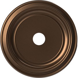 Ekena Millwork CMP22TRCAB Traditional Thermoformed PVC Ceiling Medallion (Fits Canopies up to 13 1/2"), 22"OD x 3 1/2"ID x 1 1/2"P, Metallic Antique Brass