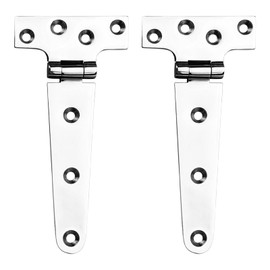 Flyin 2Pcs T Type Hinge, Thickened Stainless Steel Tee Hinges Flush Door Hinges with Screw, Heavy Duty Shed Hinge for Shed Doors Barn Doors