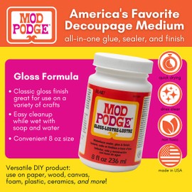 Mod Podge Mod Podge Gloss Sealer, Glue & Finish: All-in-One Craft Solution- Quick Dry, Easy Clean, for Wood, Paper, Fabric & More. Non-Toxic - Craft with Confidence, Made in USA, 8 oz., Pack of 1