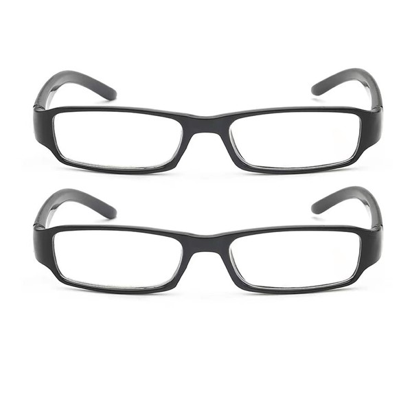 2 Pairs Nearsighted Glasses -3.00 Unisex Distance Glasses
