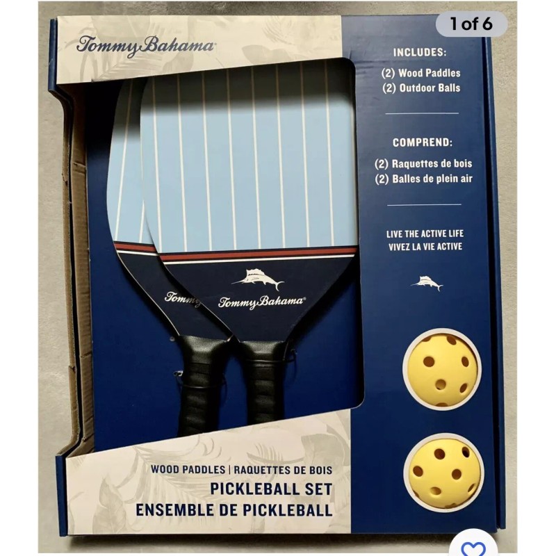 Tommy Bahama Pickleball 2 Paddle & 2 Ball Gift Box