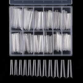 Zhenghebuy Nagelspitzen,240 Stk Falsche Nägel Tips Set,Künstliche Nägel,Extra Lange Transparente Künstliche Nägel,Full Cover Press On Nails,Spurlos Nail Tips für DIY Ballerina Nail Art Nagel Salon
